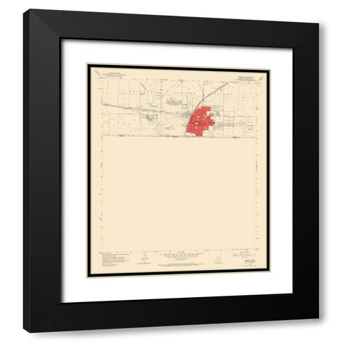 Douglas Arizona Quad - USGS 1958 Black Modern Wood Framed Art Print with Double Matting by USGS