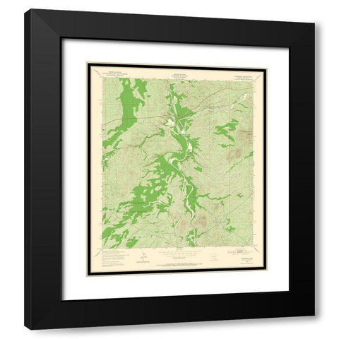 Fairbank Arizona Quad - USGS 1952 Black Modern Wood Framed Art Print with Double Matting by USGS