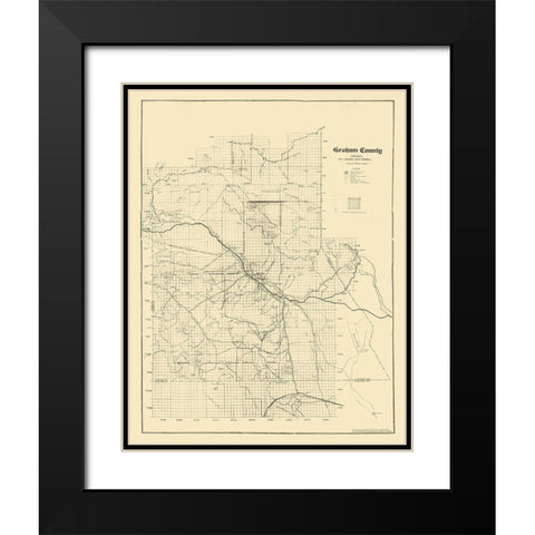 Graham Arizona Landowner - Firth 1935 Black Modern Wood Framed Art Print with Double Matting by Firth