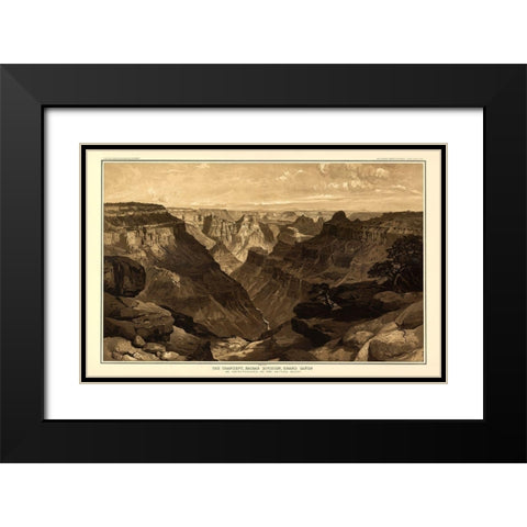Grand Canyon, Transept Kaibab Div Arizona Black Modern Wood Framed Art Print with Double Matting by Bien