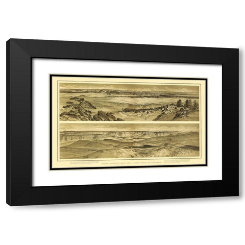 Grand Canyon, East and South Mt Trumbull Arizona Black Modern Wood Framed Art Print with Double Matting by Bien