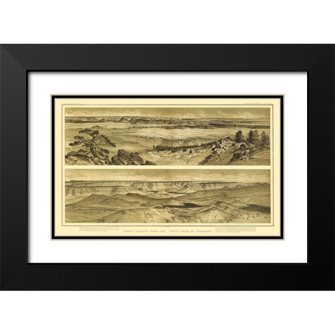 Grand Canyon, East and South Mt Trumbull Arizona Black Modern Wood Framed Art Print with Double Matting by Bien