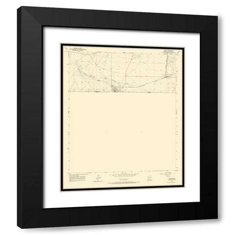 Naco Arizona Quad - USGS 1958 Black Modern Wood Framed Art Print with Double Matting by USGS