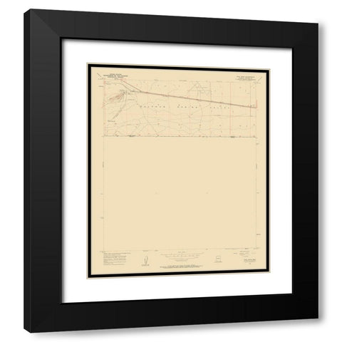 Paul Spur Arizona Quad - USGS 1957 Black Modern Wood Framed Art Print with Double Matting by USGS