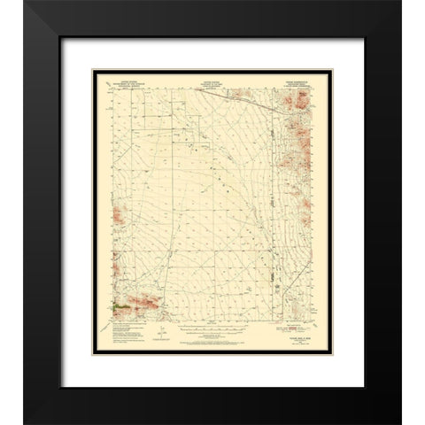 Vanar Arizona Quad - USGS 1950 Black Modern Wood Framed Art Print with Double Matting by USGS