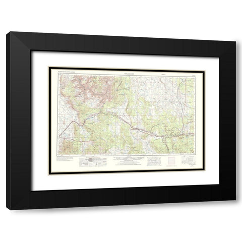 Williams Arizona Sheet - USGS 1972 Black Modern Wood Framed Art Print with Double Matting by USGS