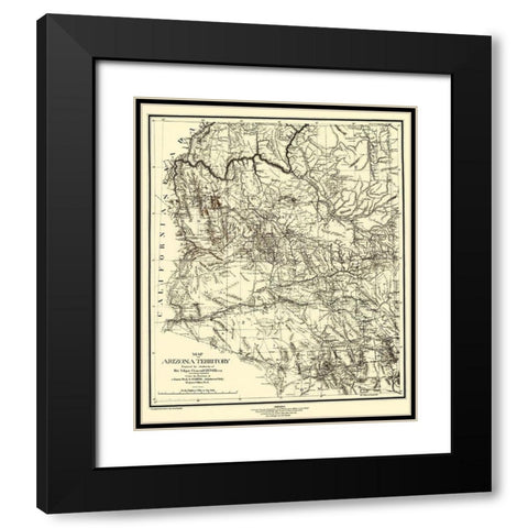 Arizona - Riecker 1879 Black Modern Wood Framed Art Print with Double Matting by Riecker