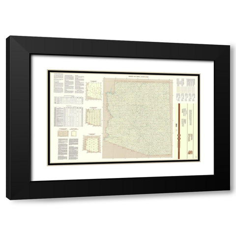 Arizona Arizona Sheet - USGS 1997 Black Modern Wood Framed Art Print with Double Matting by USGS