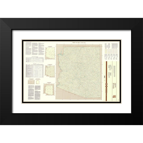 Arizona Arizona Sheet - USGS 1997 Black Modern Wood Framed Art Print with Double Matting by USGS