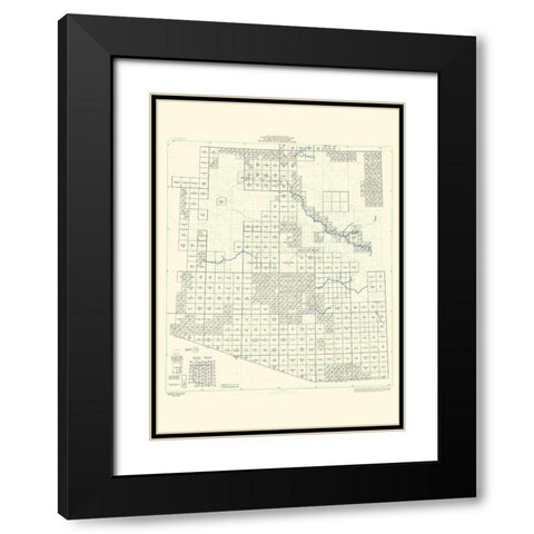 Arizona Arizona Sheet - USGS 1967 Black Modern Wood Framed Art Print with Double Matting by USGS