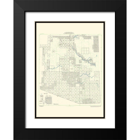 Arizona Arizona Sheet - USGS 1967 Black Modern Wood Framed Art Print with Double Matting by USGS