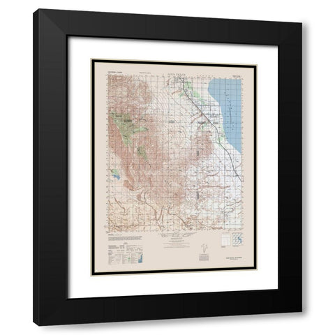 Agua Dulce Sheet - US Army  1944 Black Modern Wood Framed Art Print with Double Matting by US Army