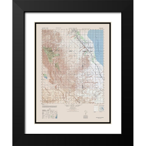 Agua Dulce Sheet - US Army  1944 Black Modern Wood Framed Art Print with Double Matting by US Army