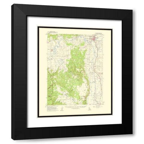 Alturas California Quad - USGS 1963 Black Modern Wood Framed Art Print with Double Matting by USGS