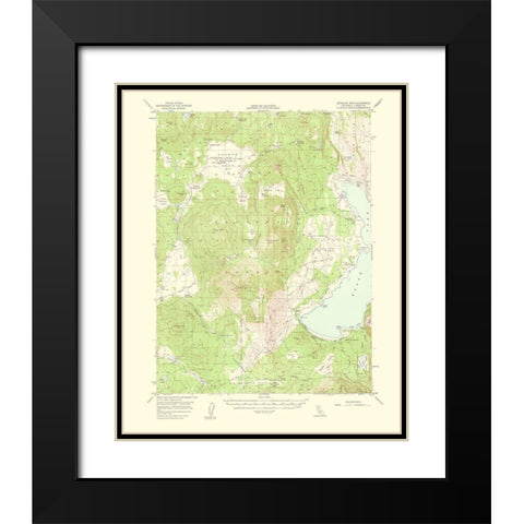 Antelope Mountain California Quad - USGS 1963 Black Modern Wood Framed Art Print with Double Matting by USGS