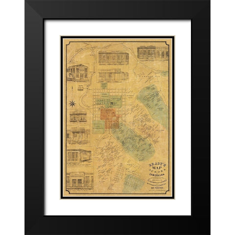 Aurora, Esmeralda California Landowner - Brady Black Modern Wood Framed Art Print with Double Matting by Brady