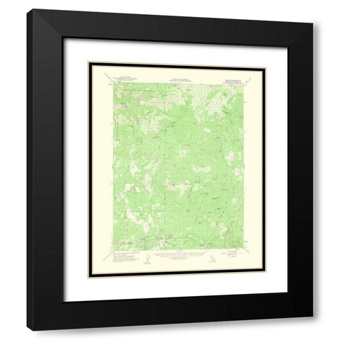 Bartle California Quad - USGS 1963 Black Modern Wood Framed Art Print with Double Matting by USGS