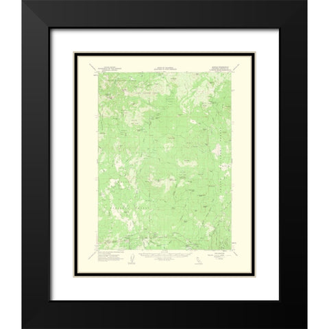 Bartle California Quad - USGS 1963 Black Modern Wood Framed Art Print with Double Matting by USGS