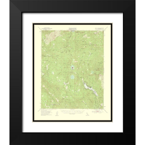 Bass Lake California Quad - USGS 1959 Black Modern Wood Framed Art Print with Double Matting by USGS