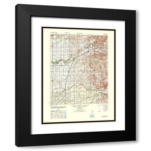 Bellota Sheet - US Army 1942 Black Modern Wood Framed Art Print with Double Matting by US Army