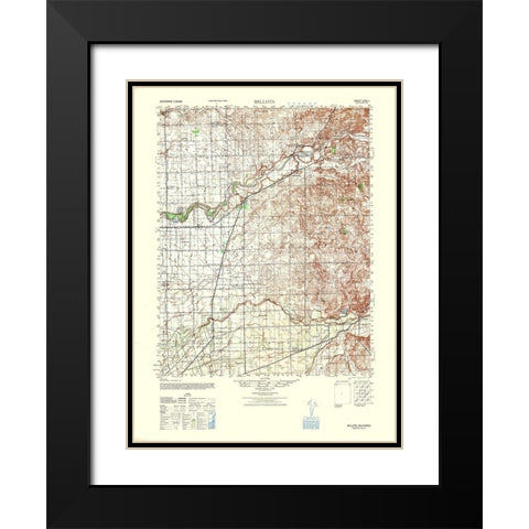 Bellota Sheet - US Army 1942 Black Modern Wood Framed Art Print with Double Matting by US Army