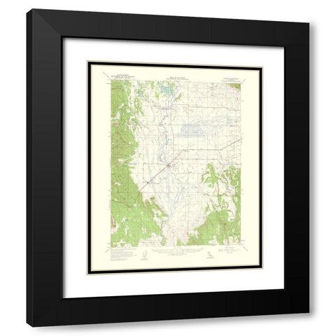 Bieber California Quad - USGS 1963 Black Modern Wood Framed Art Print with Double Matting by USGS