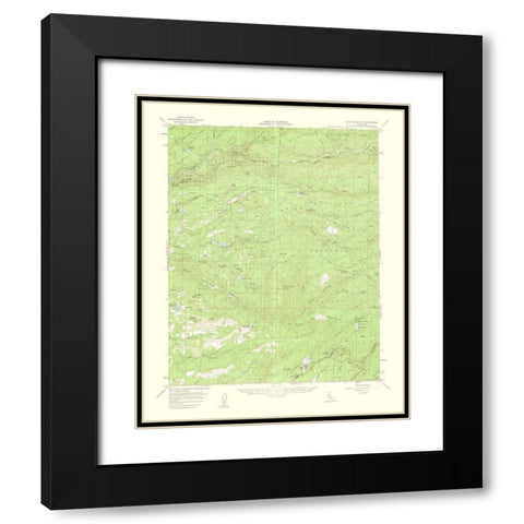 Blue Mountain California Quad - USGS 1963 Black Modern Wood Framed Art Print with Double Matting by USGS