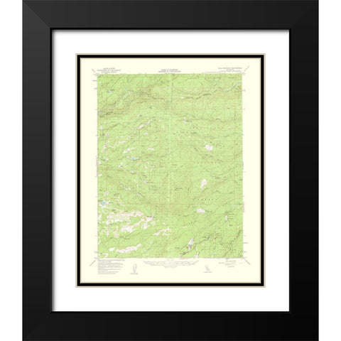 Blue Mountain California Quad - USGS 1963 Black Modern Wood Framed Art Print with Double Matting by USGS