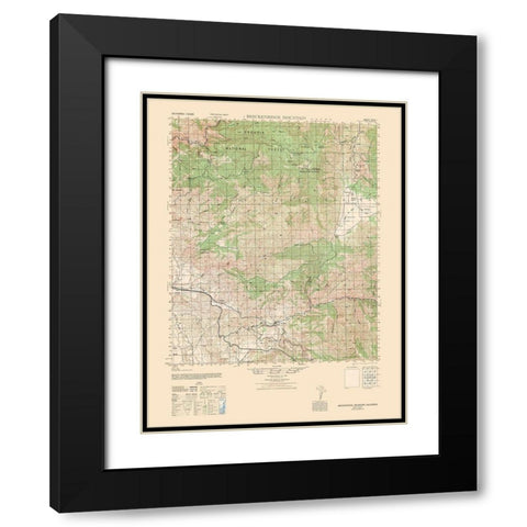Breckenridge Mountain Sheet - US Army 1943 Black Modern Wood Framed Art Print with Double Matting by US Army