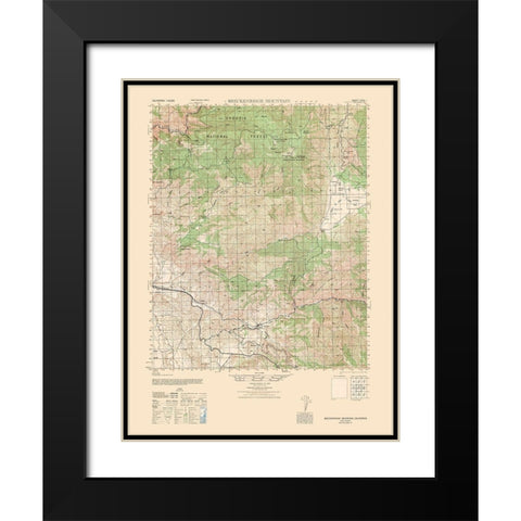 Breckenridge Mountain Sheet - US Army 1943 Black Modern Wood Framed Art Print with Double Matting by US Army