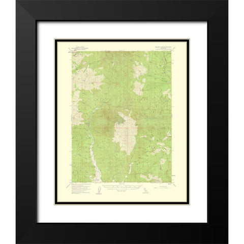 Bonanza King California Quad - USGS 1960 Black Modern Wood Framed Art Print with Double Matting by USGS