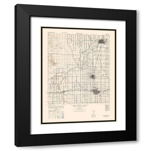 Brawley Sheet - US Army  1944 Black Modern Wood Framed Art Print with Double Matting by US Army