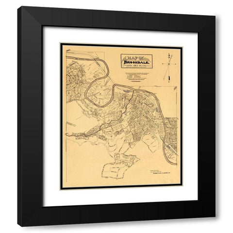Brookdale California - Baldwin 1910  Black Modern Wood Framed Art Print with Double Matting by Baldwin