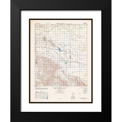 Barrel Spring Sheet - US Army  1942 Black Modern Wood Framed Art Print with Double Matting by US Army