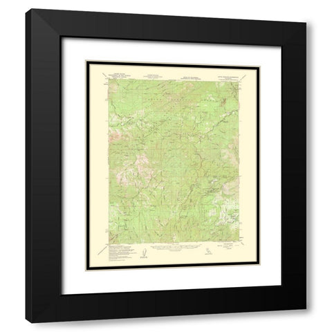 Butte Meadows California Quad - USGS 1963 Black Modern Wood Framed Art Print with Double Matting by USGS