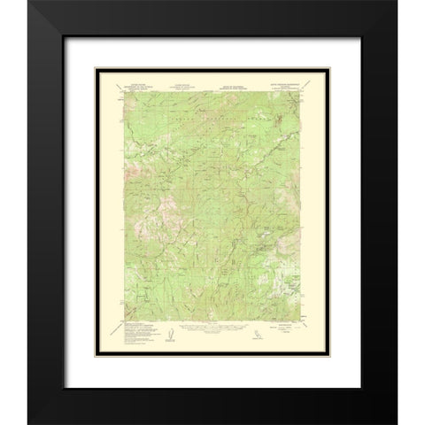 Butte Meadows California Quad - USGS 1963 Black Modern Wood Framed Art Print with Double Matting by USGS