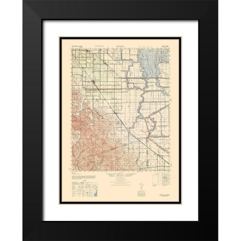 Byron Sheet - US Army  1943 Black Modern Wood Framed Art Print with Double Matting by US Army