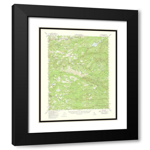 Camino California Quad - USGS 1964 Black Modern Wood Framed Art Print with Double Matting by USGS