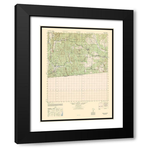 Campo Sheet - US Army  1942 Black Modern Wood Framed Art Print with Double Matting by US Army