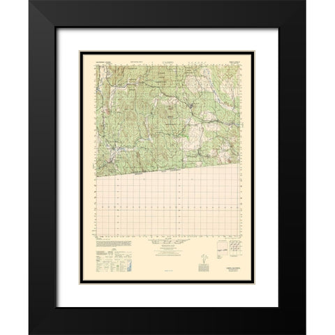 Campo Sheet - US Army  1942 Black Modern Wood Framed Art Print with Double Matting by US Army