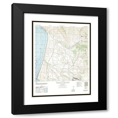 Casmalia Sheet - US Army  1947 Black Modern Wood Framed Art Print with Double Matting by US Army