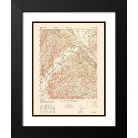 Cholame Sheet - US Army  1943 Black Modern Wood Framed Art Print with Double Matting by US Army