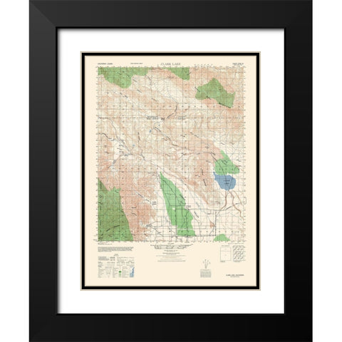 Clark Lake Sheet - US Army 1942 Black Modern Wood Framed Art Print with Double Matting by US Army