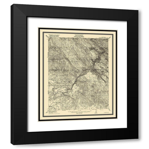 Copperopolis California Quad - USGS 1916 Black Modern Wood Framed Art Print with Double Matting by USGS