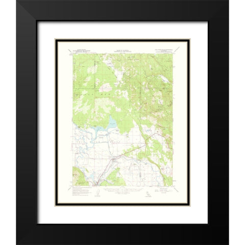 Fall River Mills California Quad - USGS 1963 Black Modern Wood Framed Art Print with Double Matting by USGS