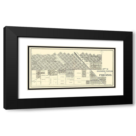 Fresno, Southern California Landowner - Thomas Black Modern Wood Framed Art Print with Double Matting by Thomas