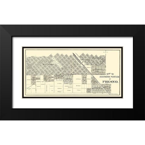 Fresno, Southern California Landowner - Thomas Black Modern Wood Framed Art Print with Double Matting by Thomas