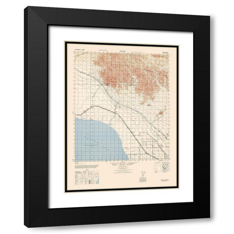 Frink Sheet - US Army 1944 Black Modern Wood Framed Art Print with Double Matting by US Army