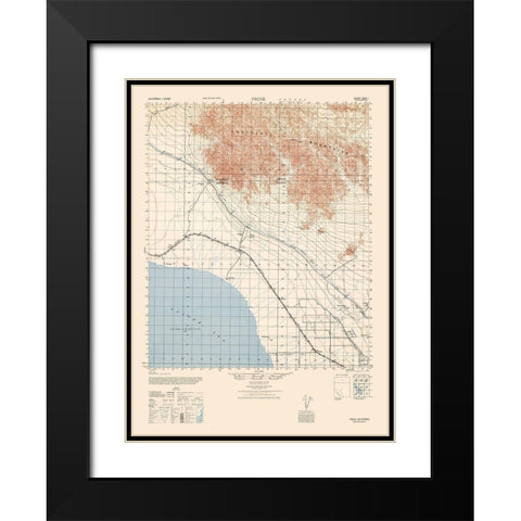 Frink Sheet - US Army 1944 Black Modern Wood Framed Art Print with Double Matting by US Army