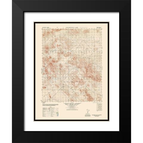 Goldstone Sheet - US Army 1948 Black Modern Wood Framed Art Print with Double Matting by US Army